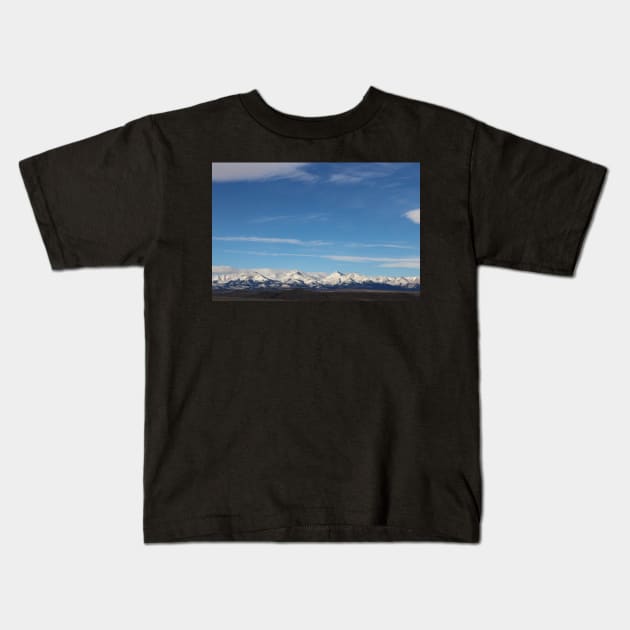 Crazy Mountains Kids T-Shirt by somekindofguru